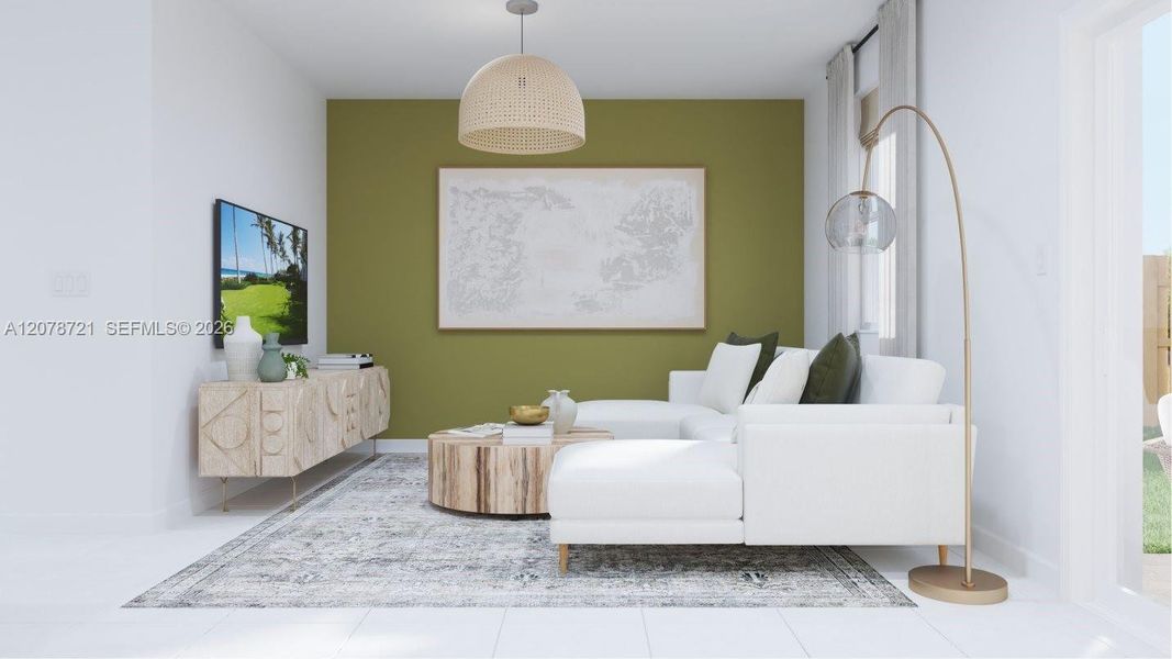 Furnished interior view inside a new home in Altamira, Homestead (Image 5).