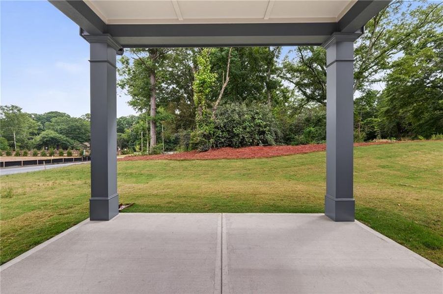 Exterior details and patio area of a home in , Winder (Image 3). Exterior details and patio area of a home in , Winder (Image 3).