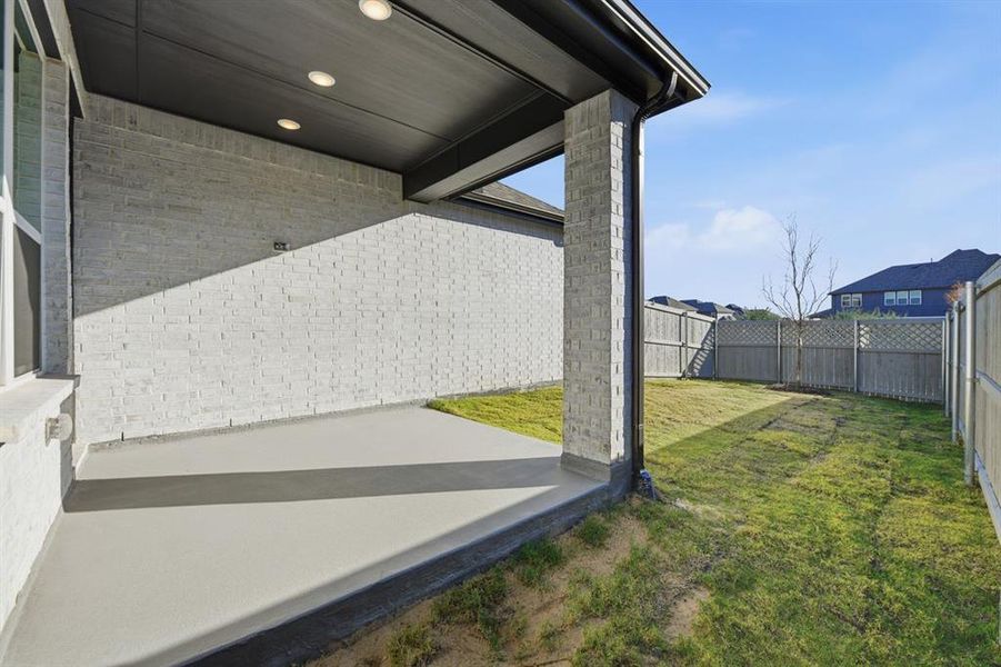 Exterior details and patio area of a home in Pecan Square: 40ft. lots, Northlake (Image 3).