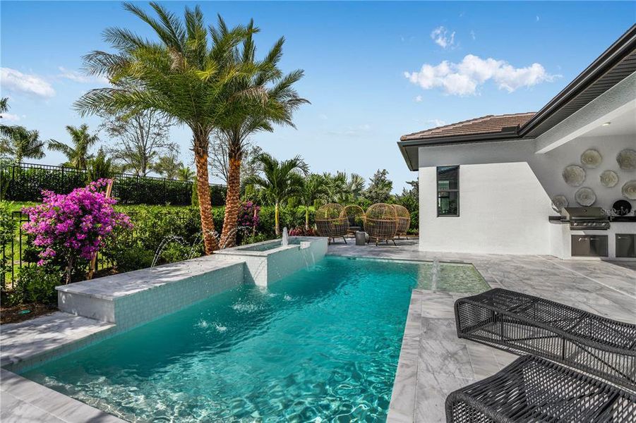 Exterior details and patio area of a home in Cresswind Lakewood Ranch, Lakewood Ranch (Image 25). Exterior details and patio area of a home in Cresswind Lakewood Ranch, Lakewood Ranch (Image 25).