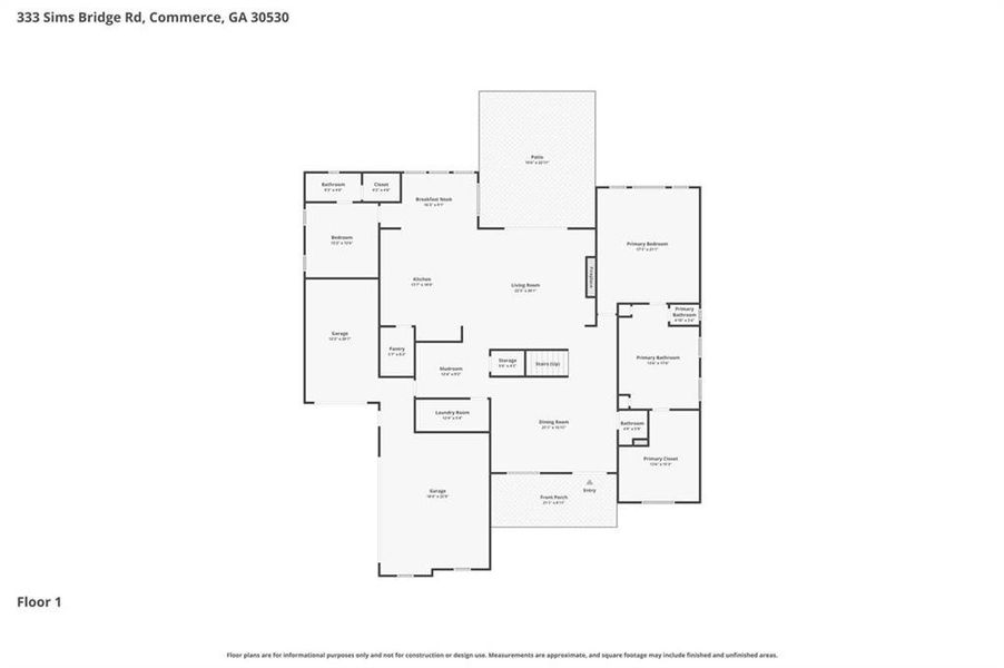 2D floor plan layout of this home in , Commerce, GA (Image 5). 2D floor plan layout of this home in , Commerce, GA (Image 5).
