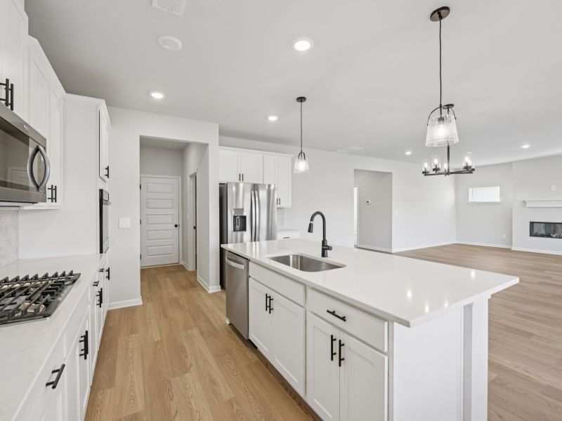 The Taylorsville floorplan with the Divine White interior package.