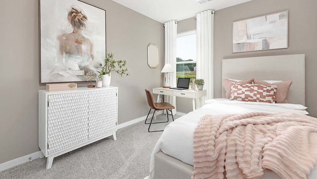 Furnished interior view inside a new home in The Townes at Troutman, Troutman (Image 14).