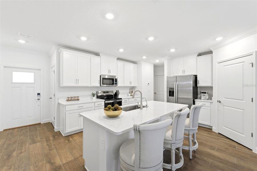 Furnished interior view inside a new home in , San Antonio (Image 9).