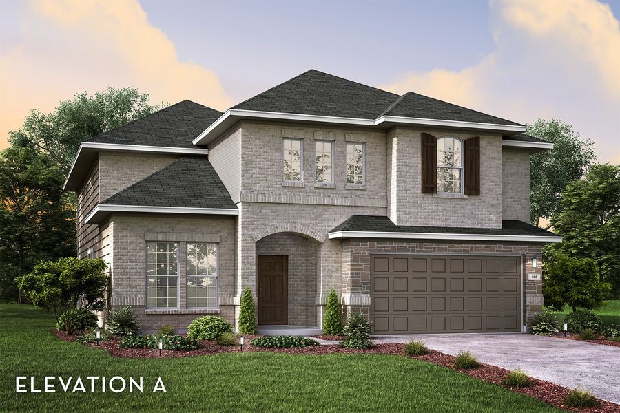 Representative exterior photo of a completed home built from the Hayden by CastleRock Communities in Newport, Crosby, TX (Image 36).