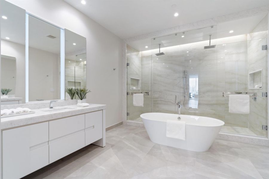 Furnished interior view inside a new home in Alina Residences, Boca Raton (Image 7). Furnished interior view inside a new home in Alina Residences, Boca Raton (Image 7).