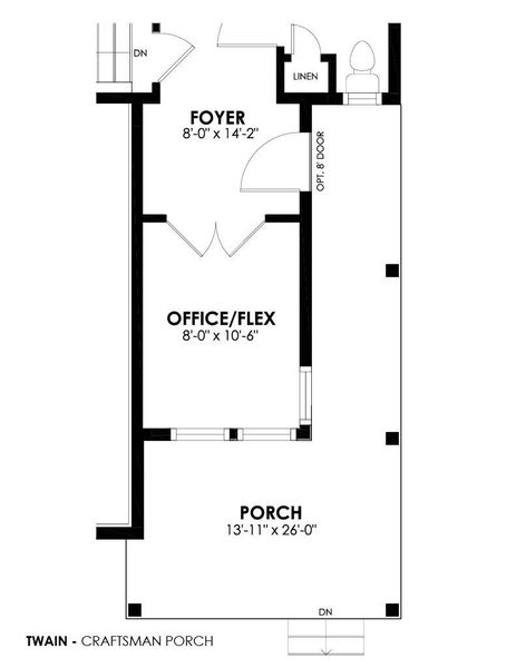 2D floor plan layout for the Twain by Hartford Homes in Trailside, Timnath, CO (Image 36).