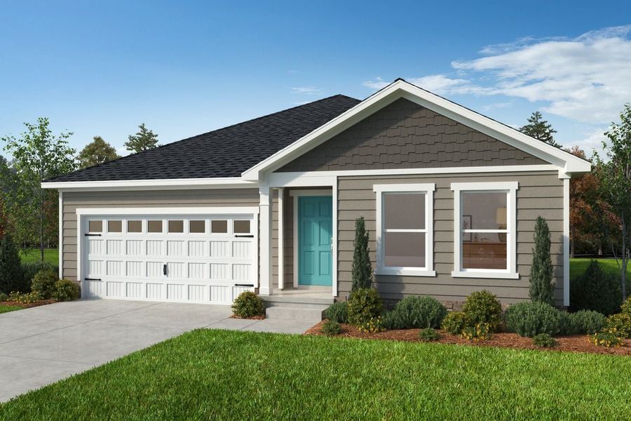 Representative exterior photo of a completed home built from the 1582 by KB Home in Gatsby Station, Garner, NC (Image 5). Representative exterior photo of a completed home built from the 1582 by KB Home in Gatsby Station, Garner, NC (Image 5).