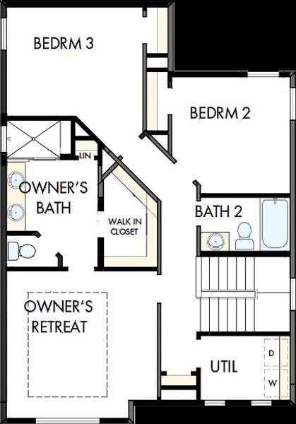 2D floor plan layout of this home in Whitley Preserve – Park Collection, Mint Hill, NC (Image 3). 2D floor plan layout of this home in Whitley Preserve – Park Collection, Mint Hill, NC (Image 3).