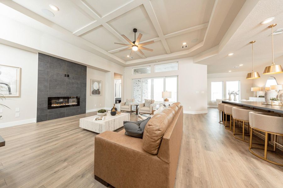 Furnished interior view inside a new home in Amira: Hilltop Collection, Tomball (Image 9).