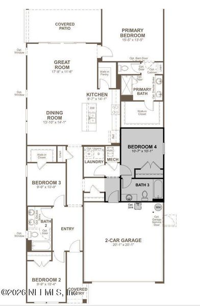 2D floor plan layout of this home in Irongate, Jacksonville, FL (Image 5). 2D floor plan layout of this home in Irongate, Jacksonville, FL (Image 5).