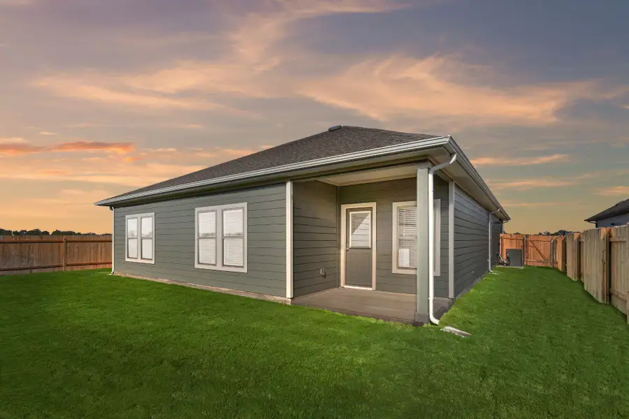 Rear of Home and Private Backyard