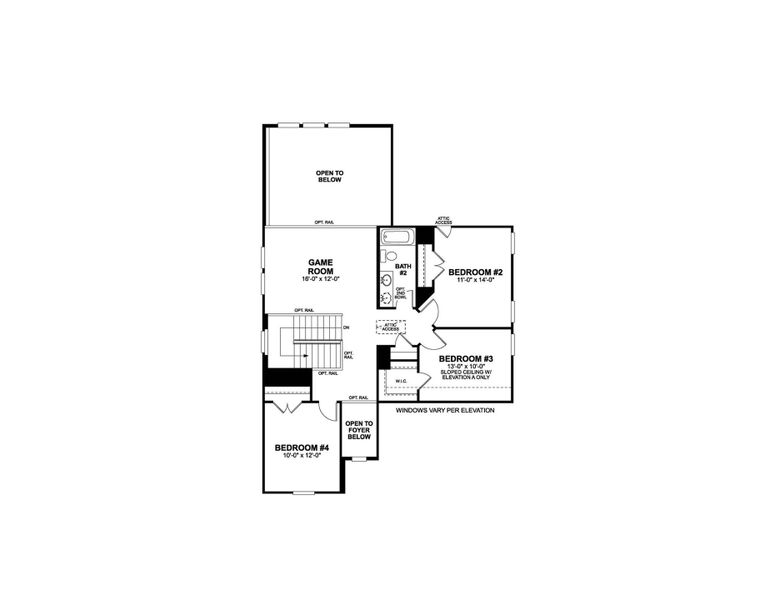2D floor plan layout of this home in Heritage, Dripping Springs, TX (Image 3).