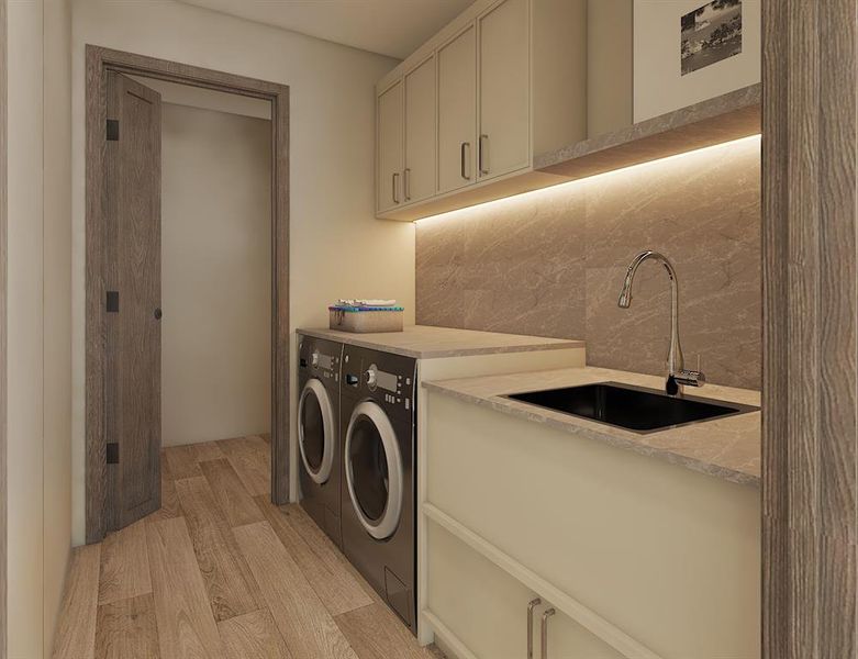 Furnished interior view inside a new home in , Dallas (Image 5).