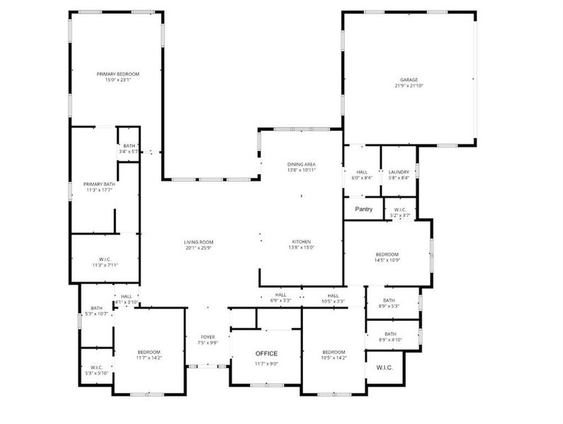 2D floor plan layout of this home in , Sulphur Springs, TX (Image 4). 2D floor plan layout of this home in , Sulphur Springs, TX (Image 4).