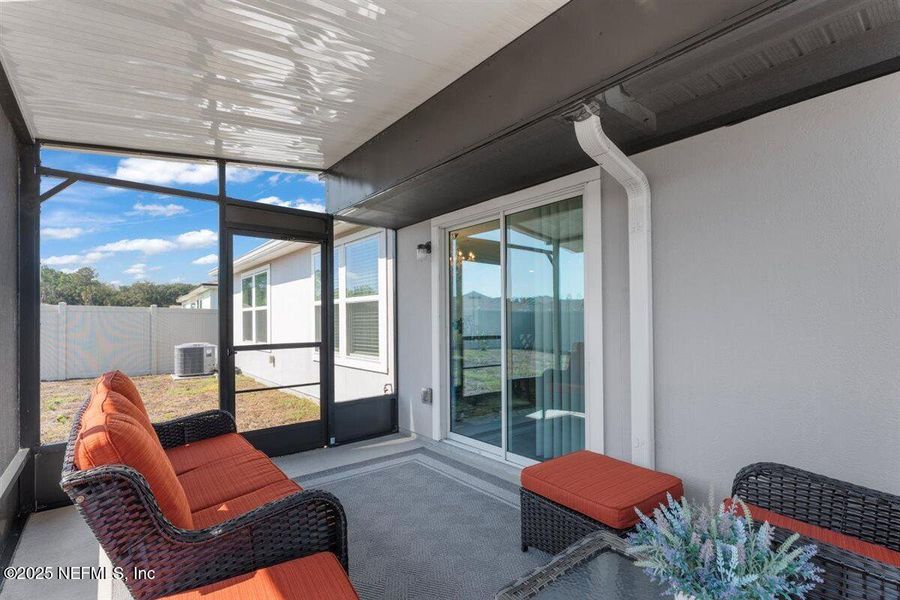 Exterior details and patio area of a home in Dorado at Entrada, St. Augustine (Image 26). Exterior details and patio area of a home in Dorado at Entrada, St. Augustine (Image 26).