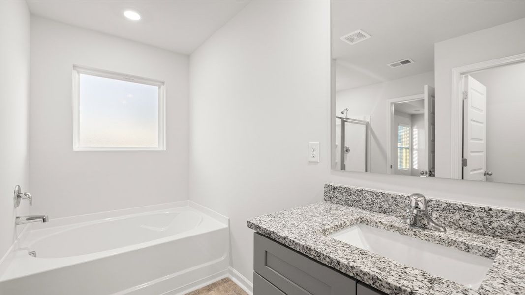 Furnished interior view inside a new home in Southwind Village, Evans (Image 12).