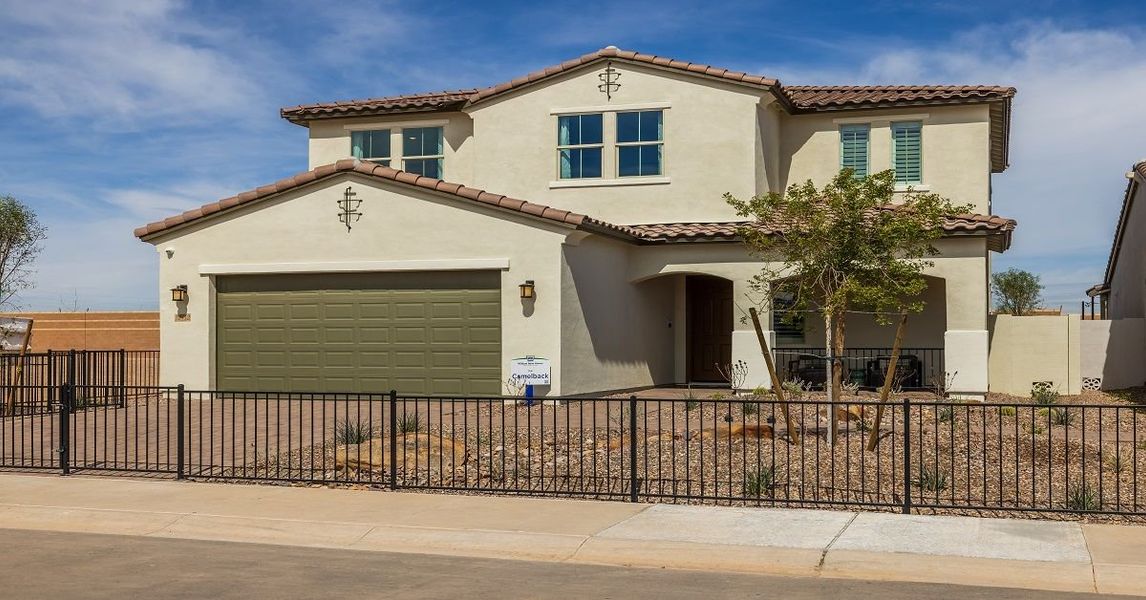Representative exterior photo of a completed home built from the Camelback by William Ryan Homes in Alta Vida at Westpark, Buckeye, AZ (Image 22).