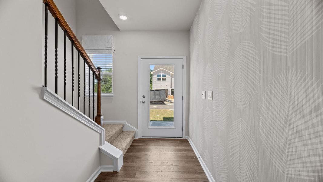 Representative unfurnished interior of a home built from the PEARSON II by D.R. Horton in Clock Road Townhomes, New Bern (Image 17). Representative unfurnished interior of a home built from the PEARSON II by D.R. Horton in Clock Road Townhomes, New Bern (Image 17).