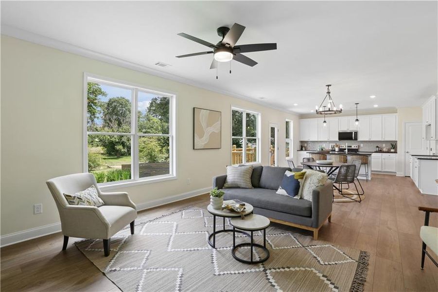 Furnished interior view inside a new home in , Flowery Branch (Image 5).