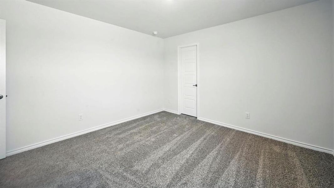 Carpeted spare room with baseboards Carpeted spare room with baseboards