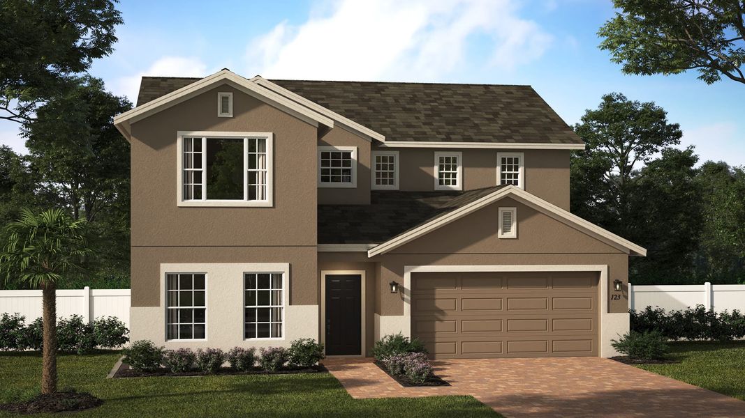 Elevation 2 | Sutton | Trinity Place | New Homes In St. Cloud, FL | Landsea Homes