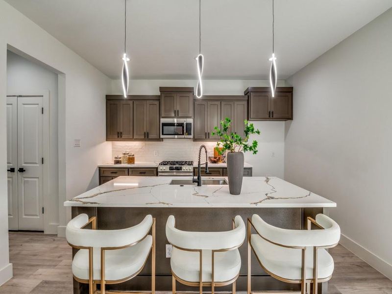 Furnished interior view inside a new home in , Dallas (Image 18).
