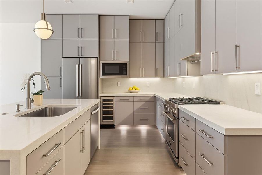 Furnished interior view inside a new home in , Dallas (Image 4).