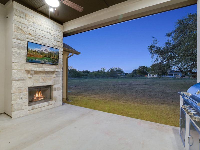 Representative exterior details of a home built from the San Simeon I by Giddens Homes in Clearwater Ranch, Liberty Hill (Image 75).