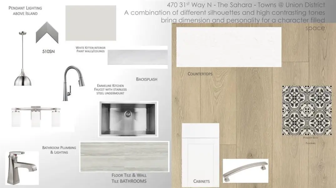 Sample of building materials used in homes in Towns at Union, St. Petersburg (Image 9).