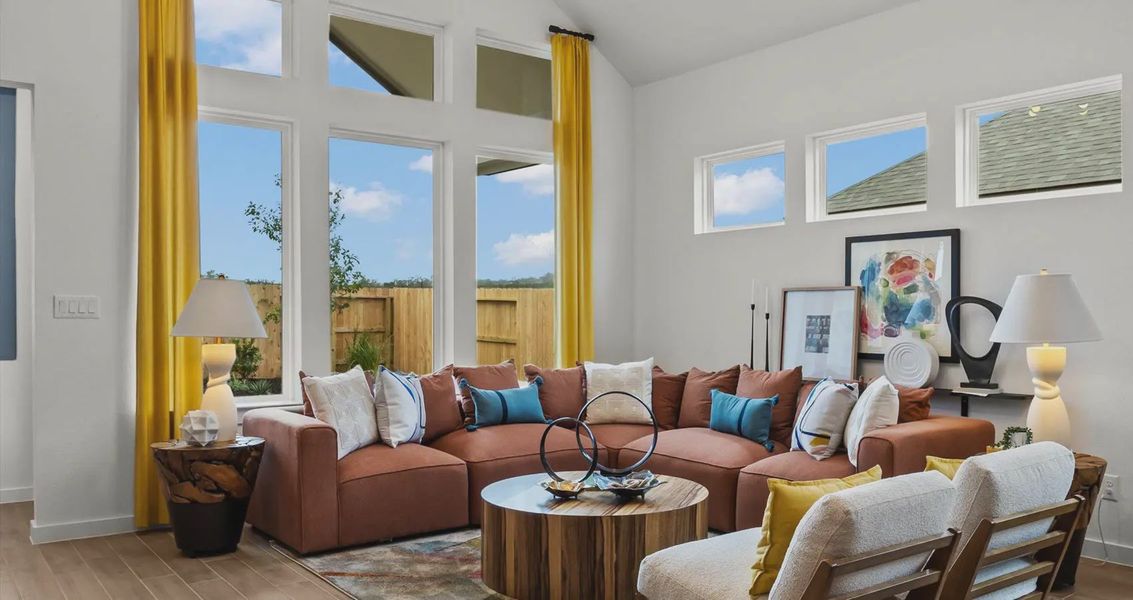 Representative furnished interior of a home built from the Davis by Chesmar Homes in Stream Waters, Buda (Image 14).