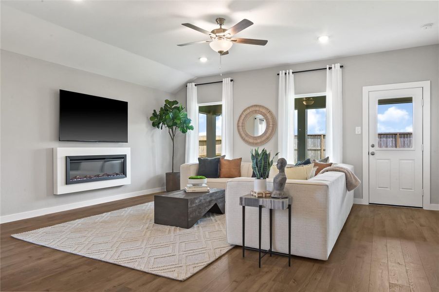 Furnished interior view inside a new home in August Trails, Needville (Image 14).