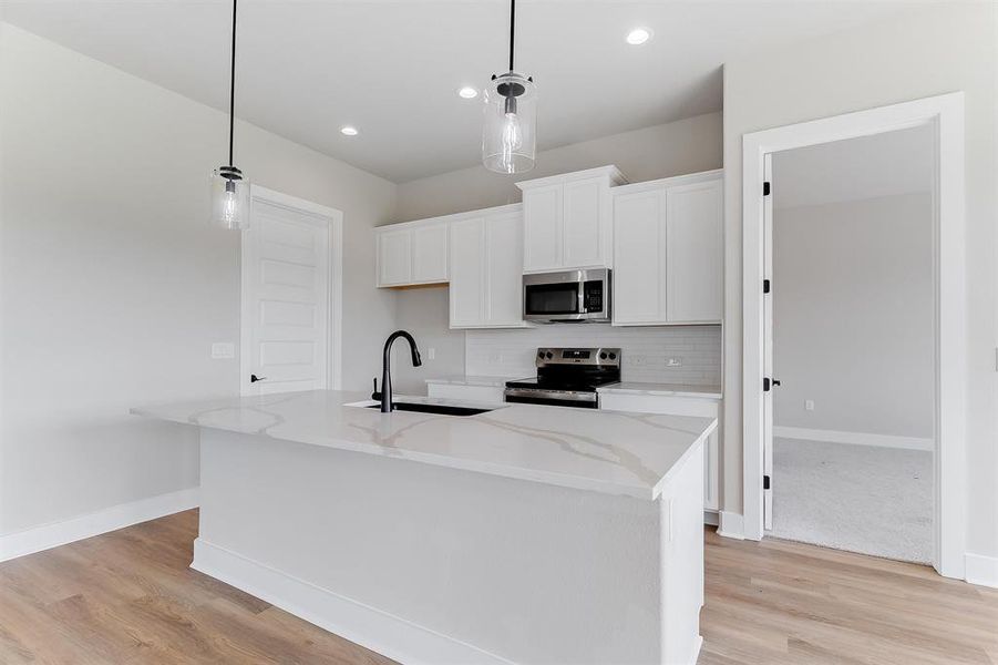 Furnished interior view inside a new home in , Marble Falls (Image 11).