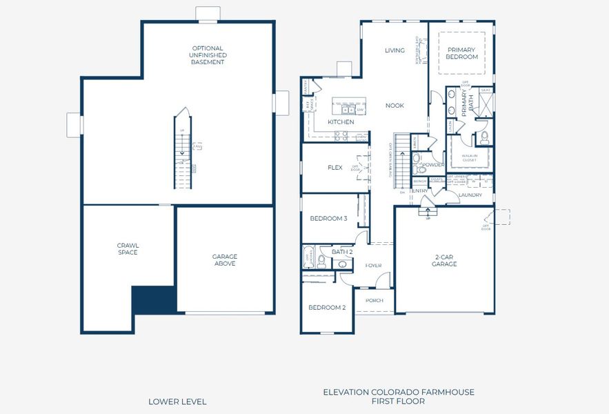 2D floor plan layout for the Plan 4003 by New Home Co. in The Legacy Collection at Talon Pointe, Thornton, CO (Image 3).