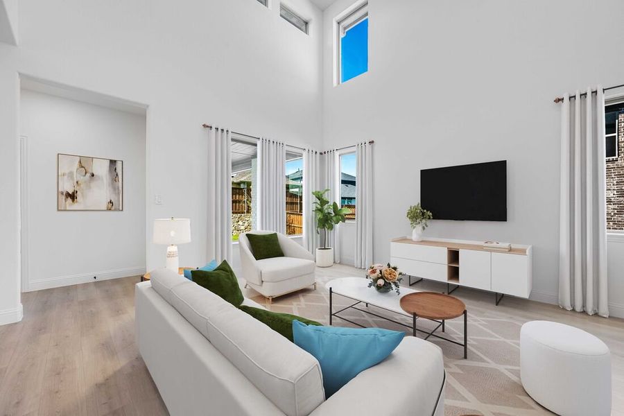 Representative furnished interior of a home built from the Camelia by Taylor Morrison in Stoneridge, Melissa (Image 6).