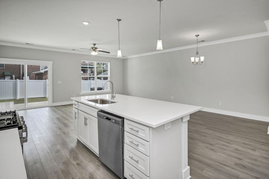 Furnished interior view inside a new home in Lake Carolina Townhomes, Columbia (Image 15).