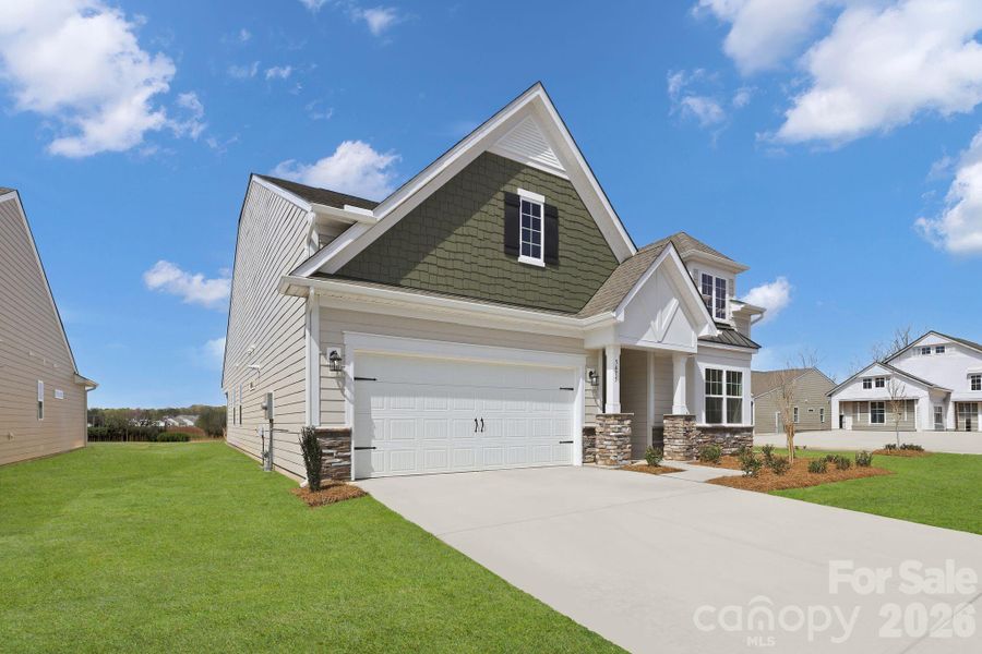 Front exterior of a new home in Roselyn, Lancaster, SC, highlighting curb appeal (Image 2). Front exterior of a new home in Roselyn, Lancaster, SC, highlighting curb appeal (Image 2).