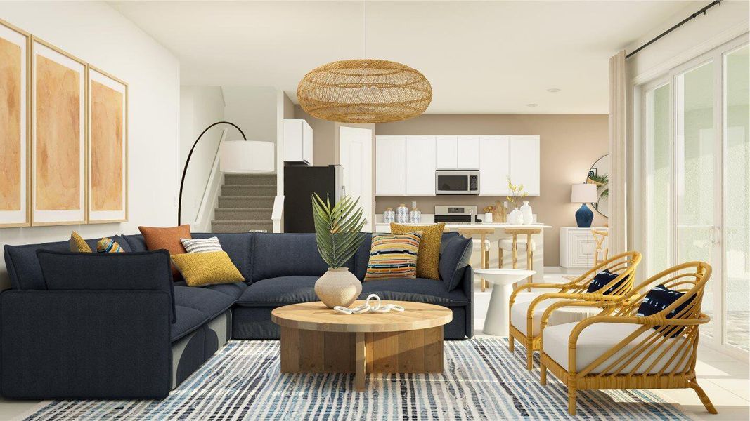 Furnished interior view inside a new home in Arden: The Arcadia Collection, Loxahatchee (Image 9).