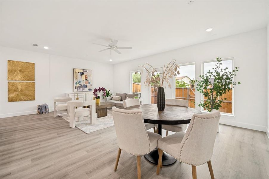 Furnished interior view inside a new home in , The Colony (Image 7).