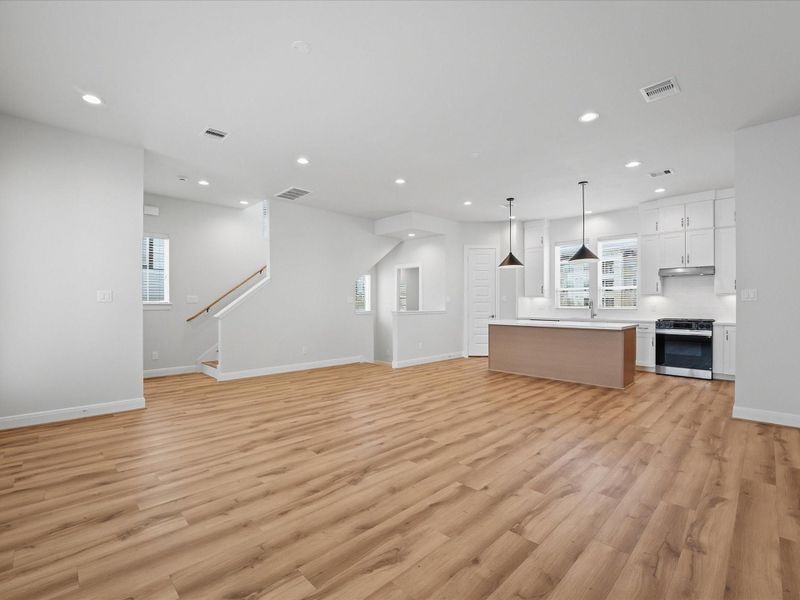 Living, Dining, and Kitchen