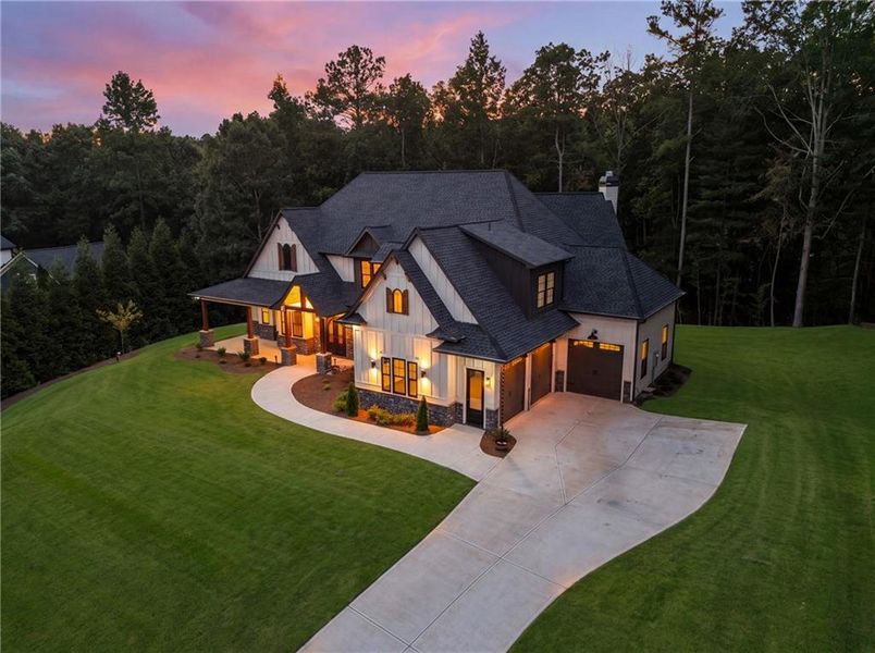 Front exterior of a new home in , Dawsonville, GA, highlighting curb appeal (Image 31). Front exterior of a new home in , Dawsonville, GA, highlighting curb appeal (Image 31).
