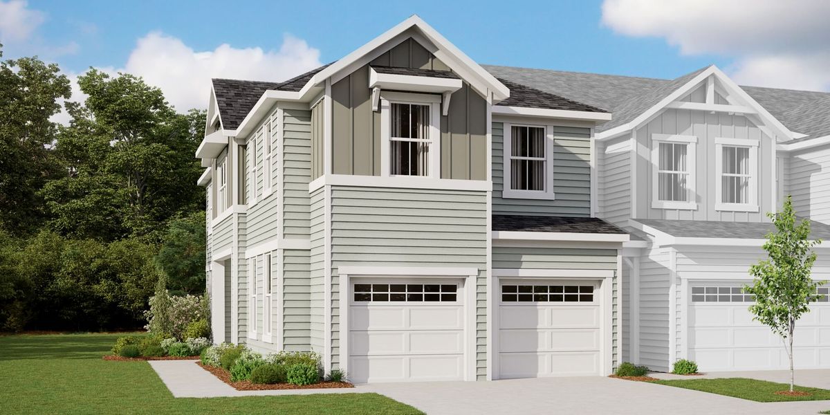 Representative exterior photo of a completed home built from the Clifton by Mattamy Homes in Magnolia Park Townes, Garner, NC (Image 2).