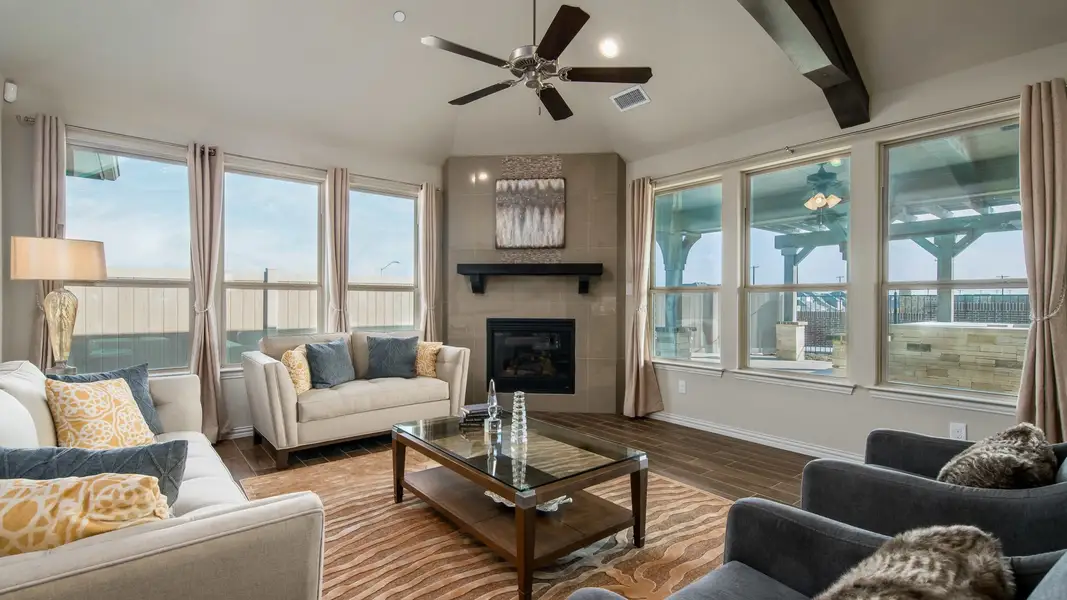 Representative furnished interior of a home built from the Verona by Epcon Communities in Ladera at Tavolo Park, Fort Worth (Image 3).