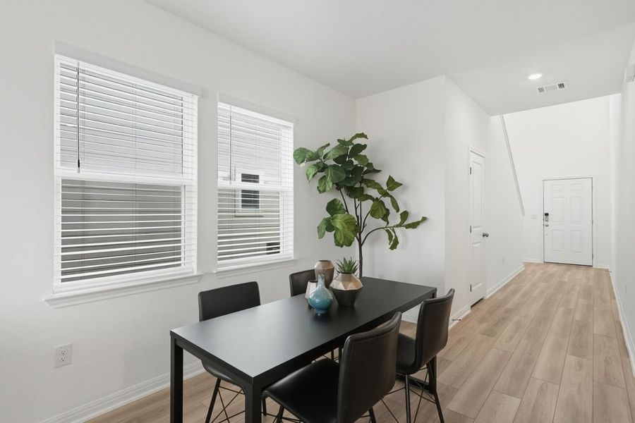 Furnished interior view inside a new home in Longview 40s, Del Valle (Image 8).