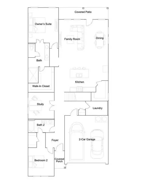 2D floor plan layout of this home in Sila, Huffman, TX (Image 4).