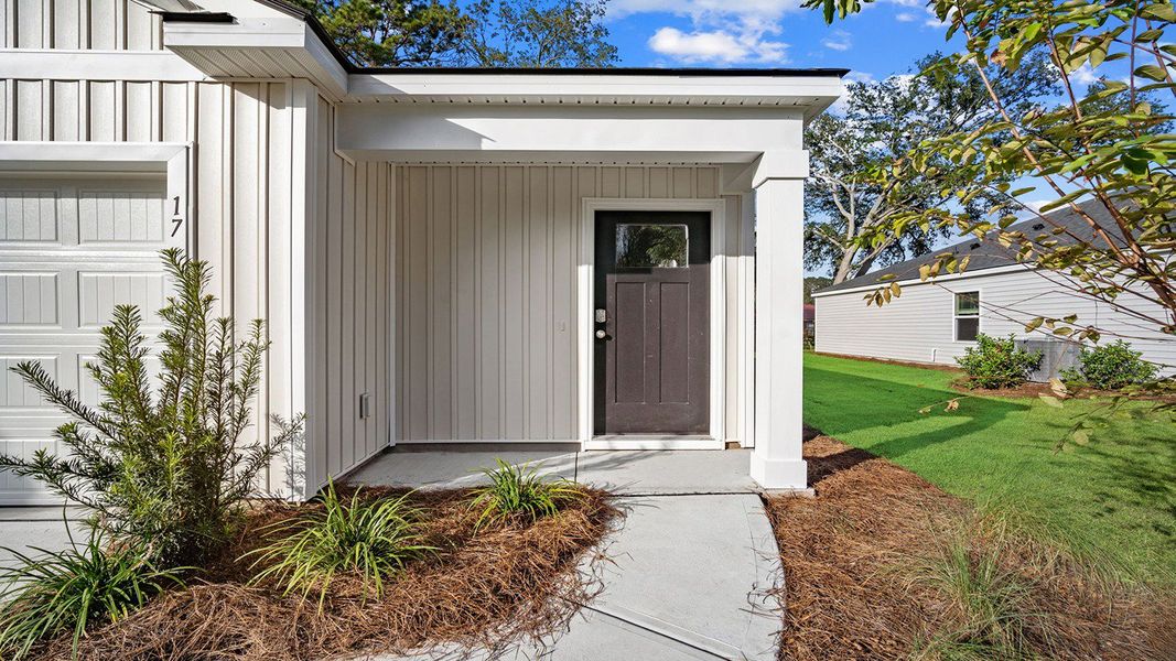 Exterior details and patio area of a home in The Retreat at East Argent, Ridgeland (Image 3).