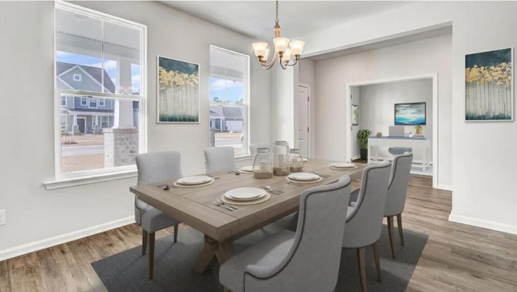 Furnished interior view inside a new home in , Summerville (Image 10). Furnished interior view inside a new home in , Summerville (Image 10).