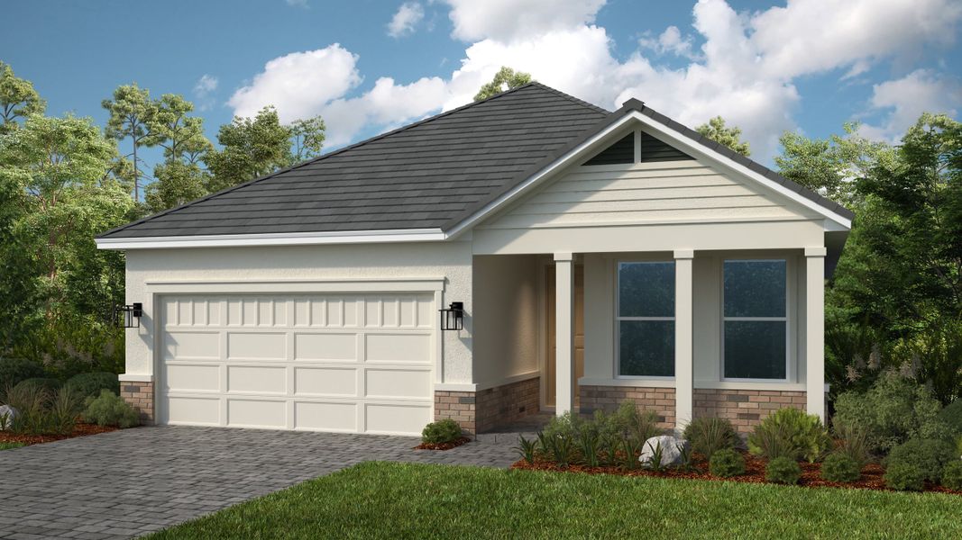 Representative exterior photo of a completed home built from the Fontanna by Taylor Morrison in Esplanade at Kingston, Estero, FL (Image 4). Representative exterior photo of a completed home built from the Fontanna by Taylor Morrison in Esplanade at Kingston, Estero, FL (Image 4).
