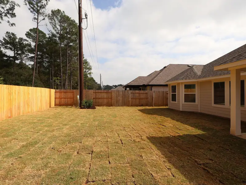 Exterior details and patio area of a home in Sorella, Tomball (Image 4). Exterior details and patio area of a home in Sorella, Tomball (Image 4).