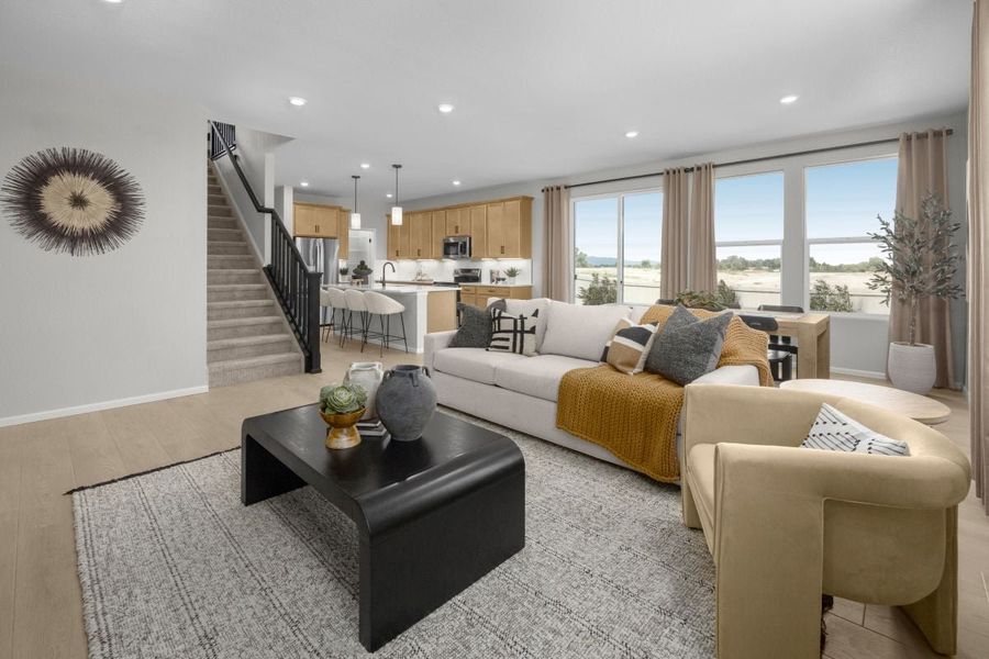 Representative furnished interior of a home built from the 2390 by KB Home in Brighton Crossings, Brighton (Image 6).